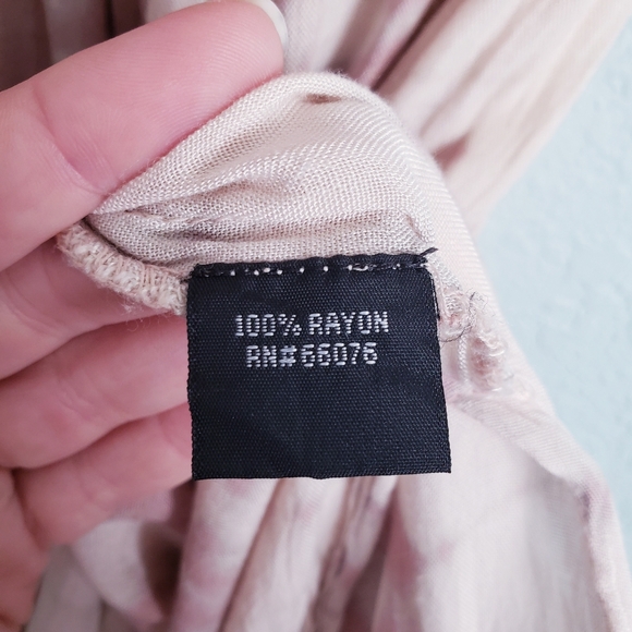 Anthropologie Boho Me Pink and Cream Tie Dye Off Shoulder Maxi Dress - Picture 9 of 10